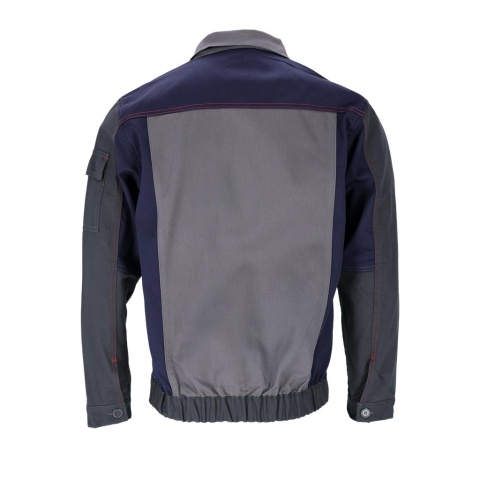 BLUZA OCHRONNA ROBOCZA BAWEŁNIANA ROBOCZA BOMER, KIESZENIE, NA GUZIKI, SZARO-GRANATOWA