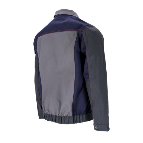 BLUZA OCHRONNA ROBOCZA BAWEŁNIANA ROBOCZA BOMER, KIESZENIE, NA GUZIKI, SZARO-GRANATOWA