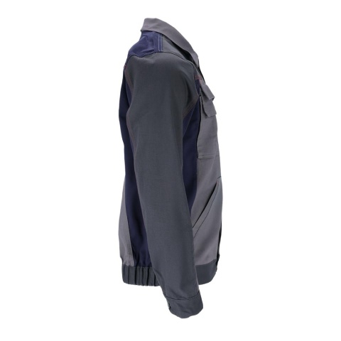 BLUZA OCHRONNA ROBOCZA BAWEŁNIANA ROBOCZA BOMER, KIESZENIE, NA GUZIKI, SZARO-GRANATOWA