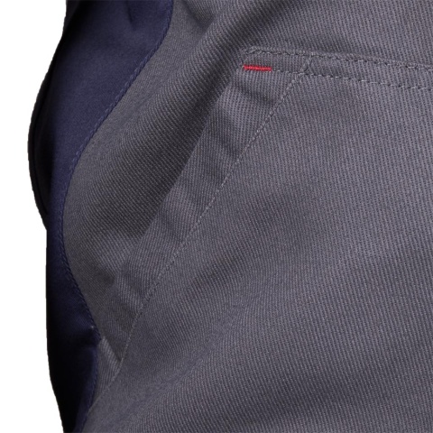 BLUZA OCHRONNA ROBOCZA BAWEŁNIANA ROBOCZA BOMER, KIESZENIE, NA GUZIKI, SZARO-GRANATOWA