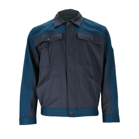 BLUZA OCHRONNA ROBOCZA BAWEŁNIANA MĘSKA BOMULL, BORDOWO-SZARA