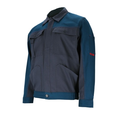 BLUZA OCHRONNA ROBOCZA BAWEŁNIANA MĘSKA BOMULL, CZARNO-SZARA