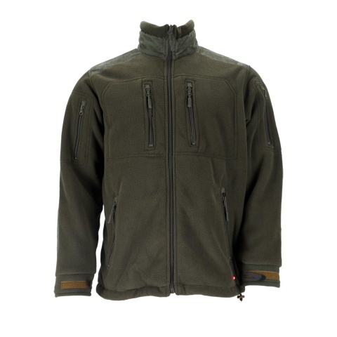 BLUZA Z POLARU OCHRONNA BOR ZIELONA DLA LEŚNIKÓW, RYBAKÓW