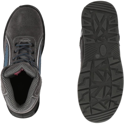 BUTY BEZPIECZNE ATOMIC-T, S1 SRC, TRZEWIKI ROBOCZE ZAMSZOWE, SZARO-NIEBIESKIE