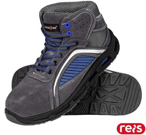 BUTY BEZPIECZNE ATOMIC-T, S1 SRC, TRZEWIKI ROBOCZE ZAMSZOWE, SZARO-NIEBIESKIE