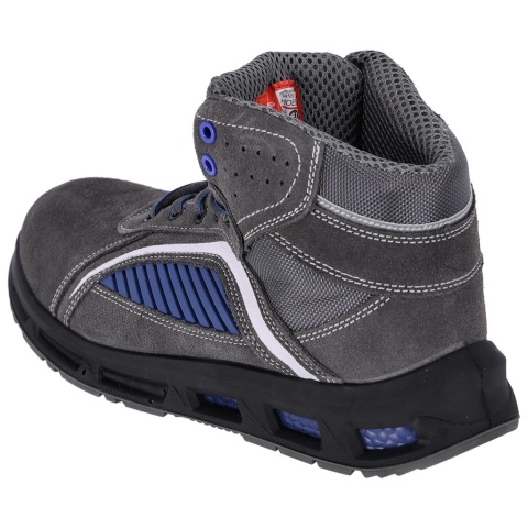 BUTY BEZPIECZNE ATOMIC-T, S1 SRC, TRZEWIKI ROBOCZE ZAMSZOWE, SZARO-NIEBIESKIE