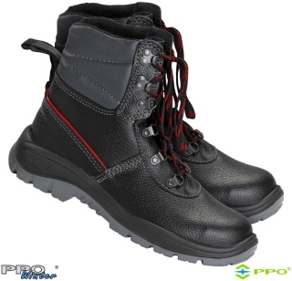 BUTY BEZPIECZNE POTO0154, KOZAKI OCIEPLANE SKÓRZANE, S3 CI FO SR
