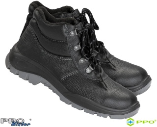 BUTY BEZPIECZNE POTO031, O1 CI FO SR, TRZEWIKI OCIEPLANE SKÓRZANE