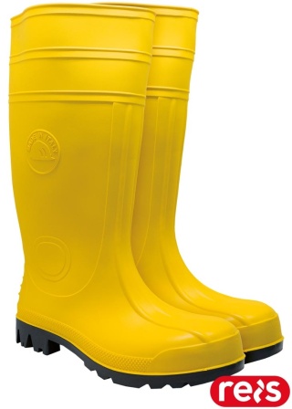 BUTY BEZPIECZNE SAFETYS5, S5 FO, KALOSZE ŻÓŁTE Z PODNOSKIEM