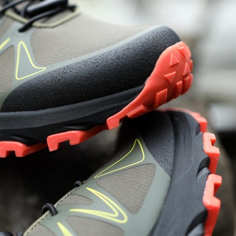 BUTY SPORTOWE PIEMONT PÓŁBUTY DO PRACY I GÓRSKICH WĘDRÓWEK, ZIELONO-CZARNO-POMARAŃCZOWE