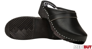BUTY ZAWODOWE DREGLB PANTOLETY ZDROWOTNE, KLAPKI DREWNIANE, CHODAKI, DREWNIAKI, ANTYPOŚLIZGOWE CZARNE