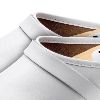 BUTY ZAWODOWE DREGLW PANTOLETY ZDROWOTNE, KLAPKI DREWNIANE CHODAKI, DREWNIAKI, WNTYPOŚLIZGOWE, BIAŁE