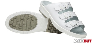 BUTY ZAWODOWE KLA3PASWK KLAPKI PROFILAKTYCZNE DAMSKIE BIAŁE, LEKKA, ANTYPOŚLIZGOWA PODESZWA