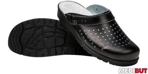 BUTY ZAWODOWE KLADZ, KLAPKI ORTOPEDYCZNE CZARNE