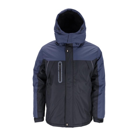 KURTKA OCHRONNA OCIEPLANA POLAREM BORG, CZARNO-GRANATOWA