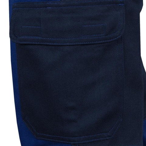 SPODNIE OCHRONNE DO PASA BAWEŁNIANE ROBOCZE Z ODBLASKAMI BOMULLX SZARO-CIEMNOSZARE