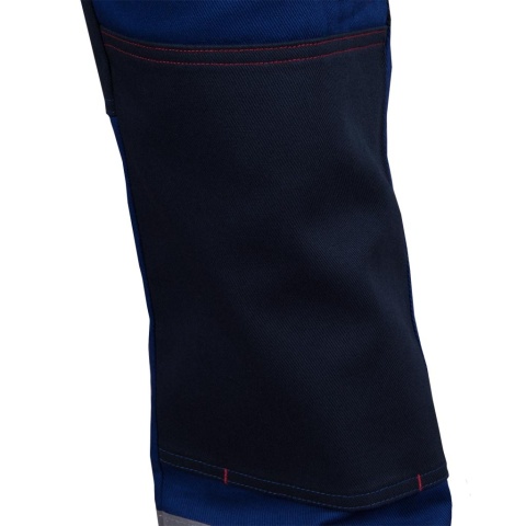 SPODNIE OCHRONNE DO PASA BAWEŁNIANE ROBOCZE Z ODBLASKAMI BOMULLX SZARO-CIEMNOSZARE