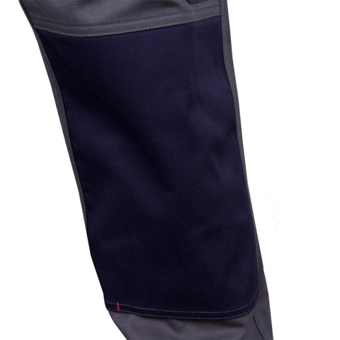 SPODNIE OCHRONNE OGRODNICZKI BAWEŁNIANE ROBOCZE SPANDEX BOMER, SZARO-GRANATOWY