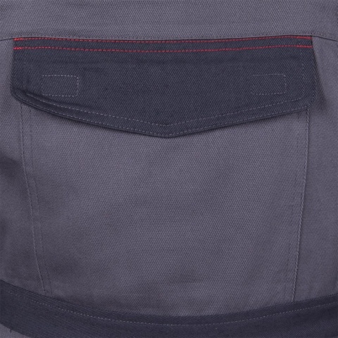 SPODNIE OCHRONNE OGRODNICZKI BAWEŁNIANE ROBOCZE SPANDEX BOMER, SZARO-GRANATOWY