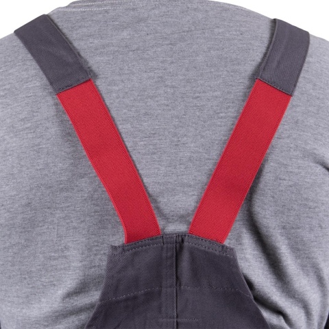 SPODNIE OCHRONNE OGRODNICZKI ROBOCZE BAWEŁNIANE Z ODBLASKAMI BOMULLX SZARO-CIEMNOSZARE