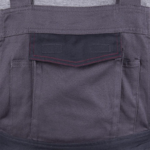 SPODNIE OCHRONNE OGRODNICZKI ROBOCZE BAWEŁNIANE Z ODBLASKAMI BOMULLX SZARO-CIEMNOSZARE