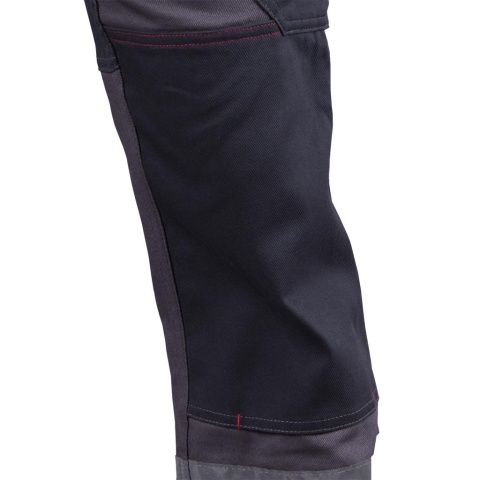 SPODNIE OCHRONNE OGRODNICZKI ROBOCZE BAWEŁNIANE Z ODBLASKAMI BOMULLX SZARO-CIEMNOSZARE