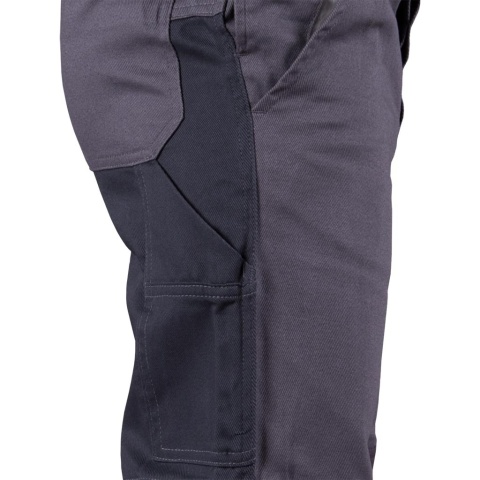 SPODNIE OCHRONNE OGRODNICZKI ROBOCZE BAWEŁNIANE Z ODBLASKAMI BOMULLX NIEBIESKO-GRANATOWE