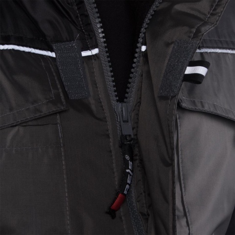 BEZRĘKAWNIK OCHRONNY OCIEPLANY MĘSKI Z KIESZENIAMI I ODBLASKAMI ARIZONA SZARO-CZARNY