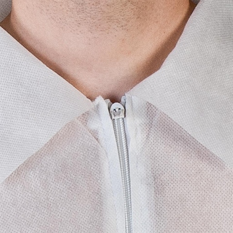 BLUZA FILS Z POLIPROPYLENU ZAPINANA NA SUWAK, ZAKŁADANA NA ODZIEŻ, OCHRONA ODZIEŻY, SPOŻYWKA, LABORATORIA