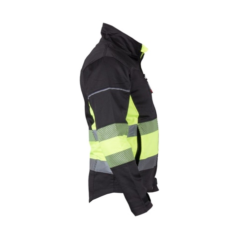 BLUZA OCHRONNA BAX ELASTYCZNA ROBOCZA Z PASAMI ODBLASKOWYMI GRANATOWO-ŻÓŁTA
