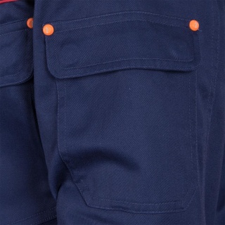 BLUZA OCHRONNA Z WYSOKIEJ JAKOŚCI MATERIAŁU, ROBOCZA FOREST GRANATOWO-CZERWONA