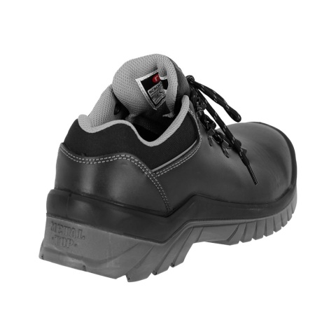 BUTY BEZPIECZNE BOLT-T, PÓŁBUTY ZE SKÓRY BAWOLEJ, NADLANE GUMĄ, KEVLAROWA WKŁADKA, PODNOSEK, S1 PL SR FO