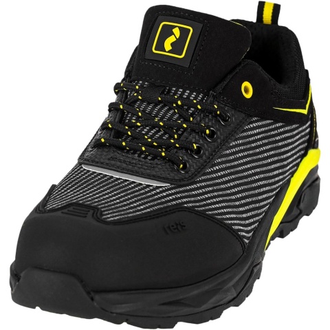 BUTY BEZPIECZNE CARBON-T, PÓŁBUTY SZNUROWANE, MIKROFIBRA, KOMPOZYTOWA WKŁADKA I PODNOSEK, S3S FO SR, ODBLASKI