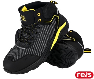 BUTY BEZPIECZNE CARBON-T, TRZEWIKI SZNUROWANE, MIKROFIBRA, KOMPOZYTOWA WKŁADKA I PODNOSEK, S3S FO SR, ODBLASKI