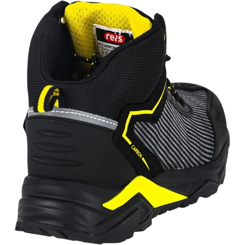 BUTY BEZPIECZNE CARBON-T, TRZEWIKI SZNUROWANE, MIKROFIBRA, KOMPOZYTOWA WKŁADKA I PODNOSEK, S3S FO SR, ODBLASKI