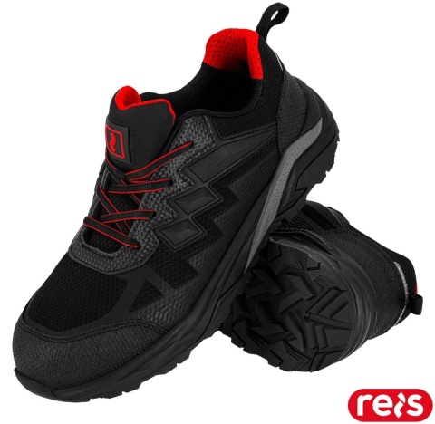 BUTY BEZPIECZNE CORNER, PÓŁBUTY TEKSTYLNE SZNUROWANE, KOMPOZYTOWA WKŁADKA, PODNOSEK, SBPS FO SR, ODBLASKI