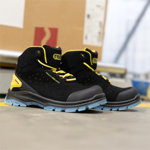 BUTY BEZPIECZNE HARPOON TRZEWIKI ZE SKÓRY ZAMSZOWEJ, KOMPOZYTOWA WKŁADKA I PODNOSEK, S1PS SR FO, GUMOWE OBLANIE