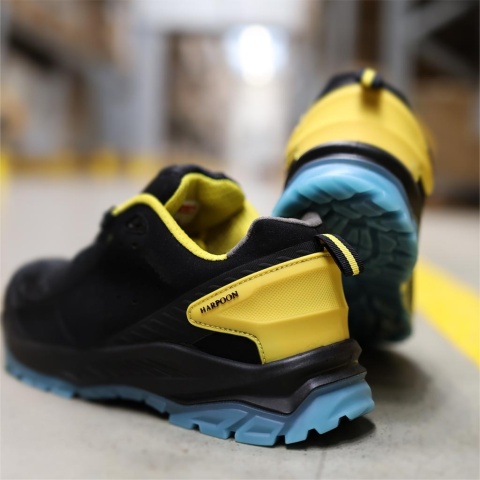 BUTY BEZPIECZNE HARPOON PÓŁBUTY ZE SKÓRY ZAMSZOWEJ, KOMPOZYTOWA WKŁADKA I PODNOSEK, S1PS SR FO, GUMOWE OBLANIE