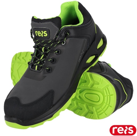 BUTY BEZPIECZNE LIVE, PÓŁBUTY SZNUROWANE Z NUBUKU, S3S FO SR, WKŁADKA KEVLAROWA, PODNOSEK KOMPOZYTOWY
