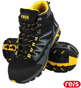 BUTY BEZPIECZNE RAD TRZEWIKI Z MIKROFIBRY, S1 PS SR, PODNOSEK, WKŁADKA ANTYPRZEBICIOWA, ODBLASKI