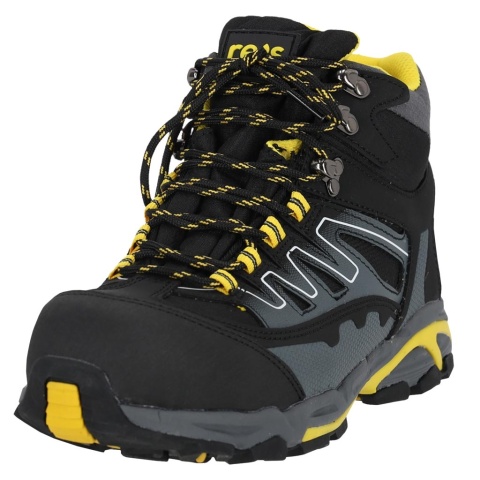 BUTY BEZPIECZNE RAD TRZEWIKI Z MIKROFIBRY, S1 PS SR, PODNOSEK, WKŁADKA ANTYPRZEBICIOWA, ODBLASKI