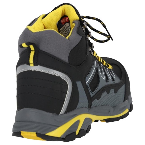 BUTY BEZPIECZNE RAD TRZEWIKI Z MIKROFIBRY, S1 PS SR, PODNOSEK, WKŁADKA ANTYPRZEBICIOWA, ODBLASKI