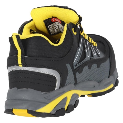 BUTY BEZPIECZNE RAD PÓŁBUTY Z MIKROFIBRY, S1 PS SR, PODNOSEK, WKŁADKA ANTYPRZEBICIOWA, ODBLASKI