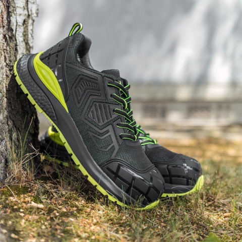 BUTY BEZPIECZNE TANG, PÓŁBUTY SZNUROWANE, S1 PS SR, KEVLAROWA WKŁADKA, PODNOSEK