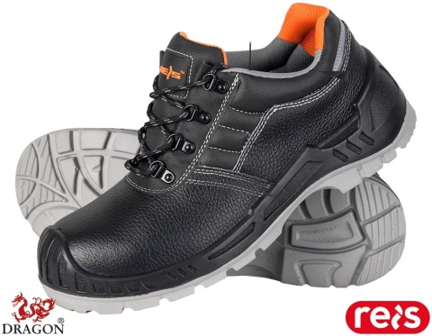 BUTY BEZPIECZNE TITAN_P, PÓŁBUTY SZNUROWANE ZE SKÓRY, S3 SRC, GUMOWE OBLANIE