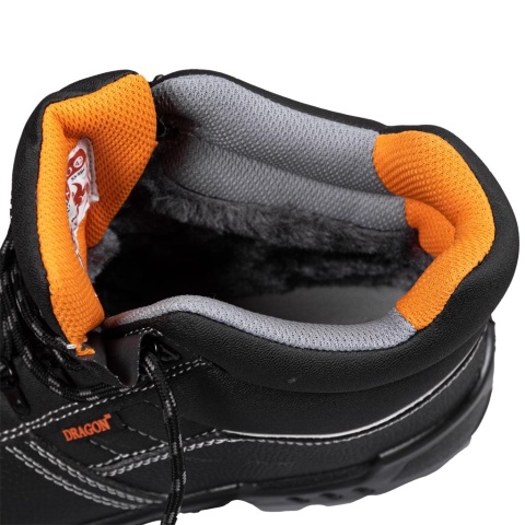 BUTY BEZPIECZNE TITAN_TO TRZEWIKI ZE SKÓRY OCIEPLANE FUTERKIE, PODNOSEK, GUMOWE OBLANIE