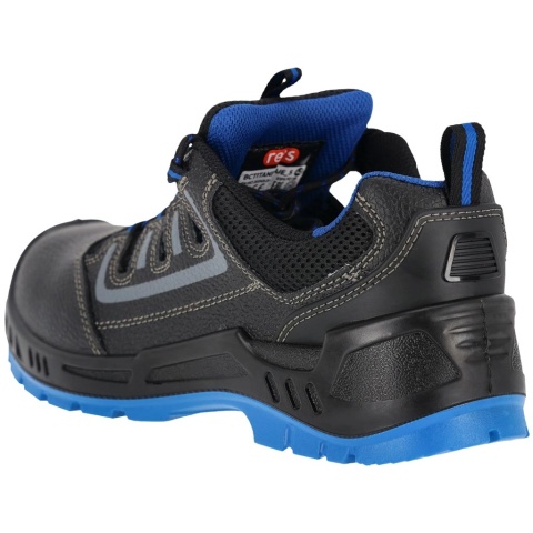 BUTY SANDAŁY SZNUROWANE, TITANBLUE_S ZE SKÓRY BYDLĘCEJ, S1PS SR FO, GUMA NA CZUBKU BUTA