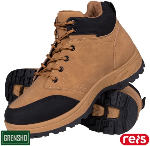 BUTY TRZEWIKI MĘSKIE SNZUROWANE RIM MIODOWO-CZARNE