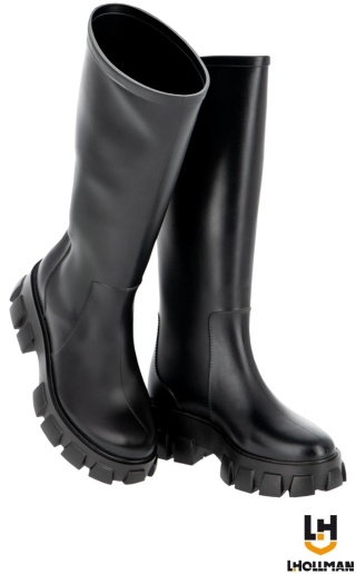 BUTY Z PCV ELAN DAMSKIE KALOSZE WCIĄGANE CZARNE