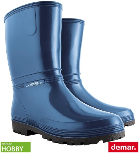 BUTY Z PCV RAINNY KALOSZE DO PRAC DZIAŁKOWYCH GRANATOWE